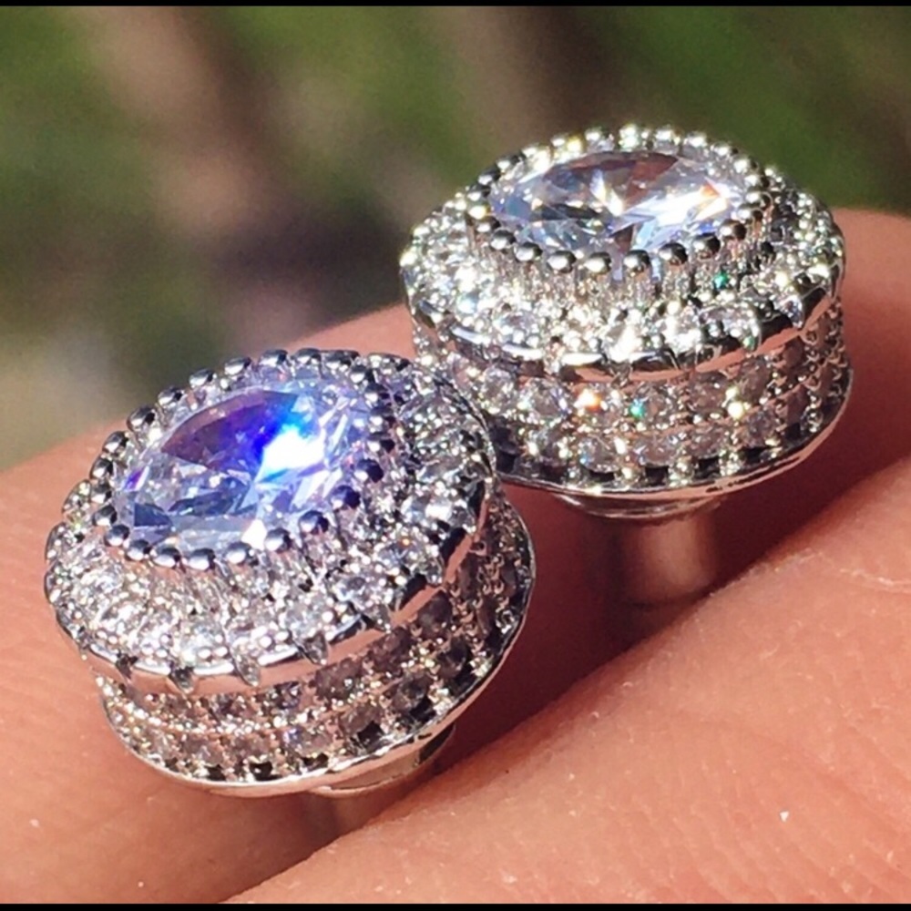 2.75 Carat 10mm Sim. Diamond Stud Earrings